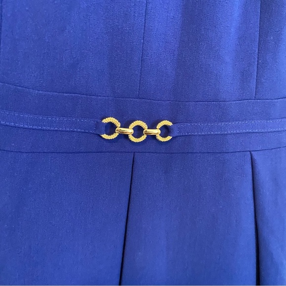 Ellen Tracy Blue A-line Mini Dress with Raglan Sleeves - Picture 6 of 7